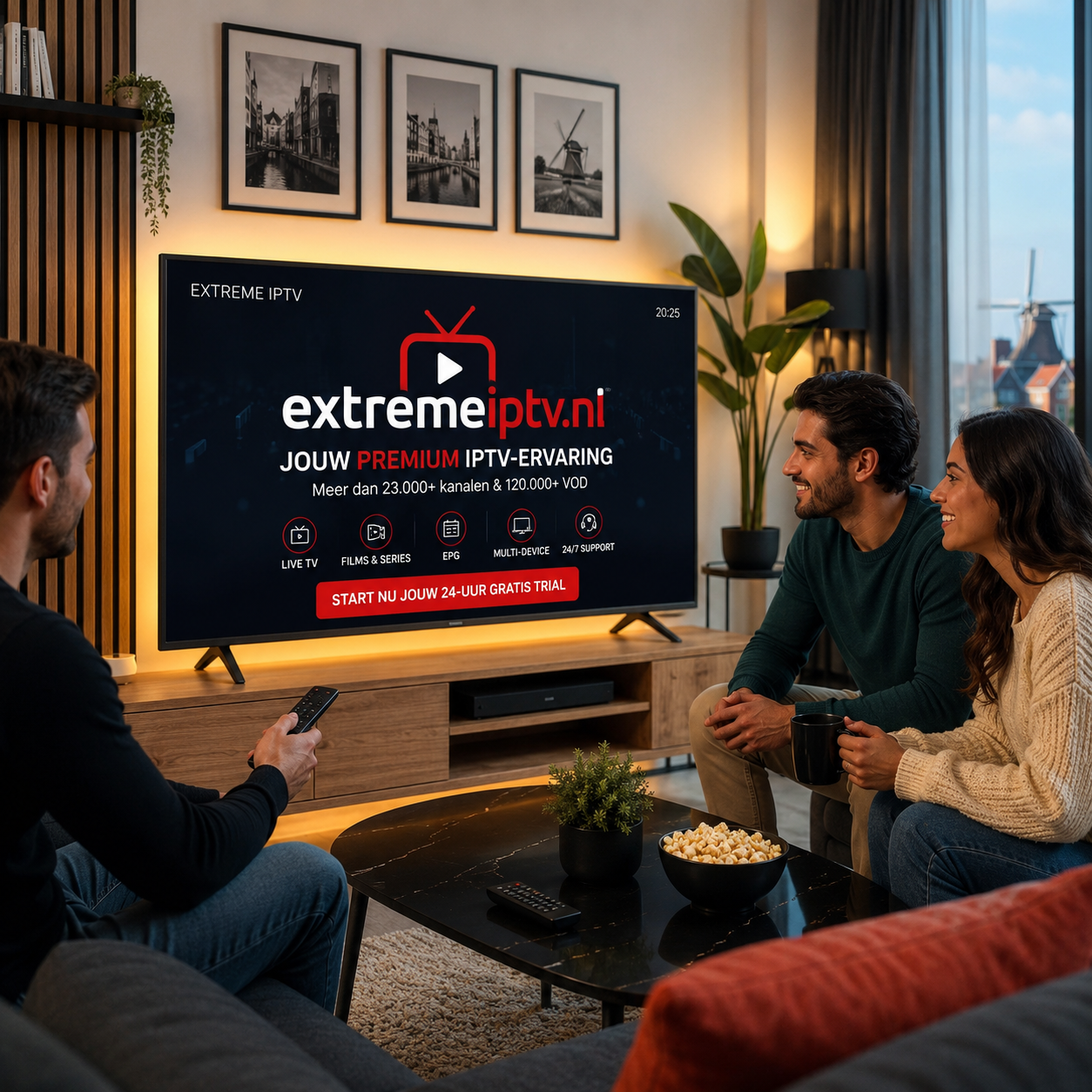 ExtremeIPTV premium IPTV-ervaring in de woonkamer
